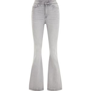 WE Fashion Dames high rise super flared jeans met stretch