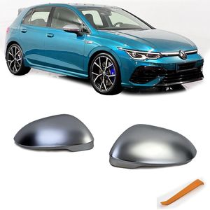 Spiegel Spiegelkap Spiegelkappen Mat Zilver Geschikt Voor VW Golf 8 MK8 Gti Tdi R Line Clubsport R20 Tsi 45 Tcr