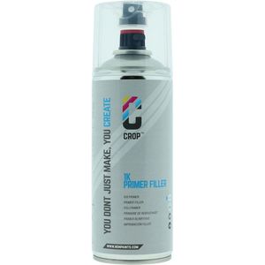 CROP Primer Filler verf Spuitbus - Wit VS1 - 400ml - 2M² - Sneldrogend - Anti corrosie - Grondverf spuitbus - Premium Quality