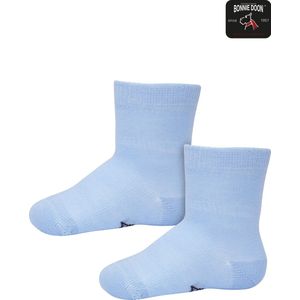 Bonnie Doon Basic Sokken Baby Blauw 8/12 maand - 2 paar - Unisex - Organisch Katoen - Jongens en Meisjes - Stay On Socks - Basis Sok - Zakt niet af - Gladde Naden - GOTS gecertificeerd - 2-pack - Multipack - Lichtblauw - Powder Blue - OL9344012.328