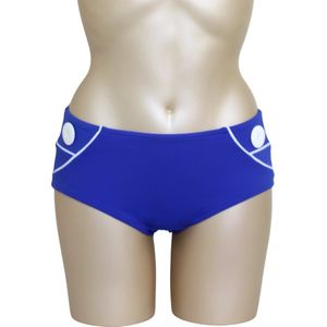 Freya - Sugar Bay - bikini broekje - blauw met witte accent en knopen - maat S / 36