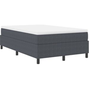 vidaXL - Boxspring - Bed - Donkergrijs - 120x200 - cm - Corduroy - Stof