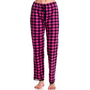 Pussy Deluxe - Pink Checkered Pyjamabroek - M - Multicolours