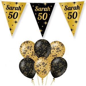 Paperdreams Luxe Sarah/50 jaar feest set - Ballonnen & vlaggenlijnen