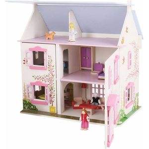 Houten poppenhuis roze - Green Toys