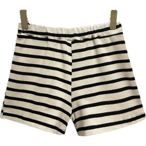 Dilena fashion korte broek Short katoen cotton stripe gestreept wit zwart white