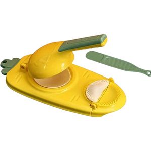 Dumplings Machine - Raviolimakers - Ravioli - Dumpling Maker Set - Dumpling Vorm - Snijder - Pastei - Empanada - Uitsteker - Klein Geel