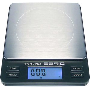 Digitale laboratoriumweegschaal TP-500 x 001 - precisieweegschaal 001 g resolutie 500 g weegbereik - zwart Kleur