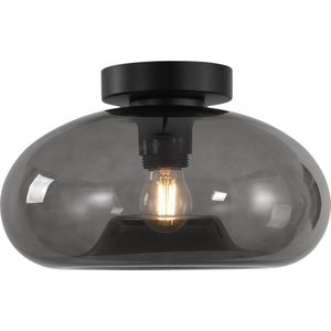 Plafondlamp Paradise Smoke Grijs - Ø28cm - E27 - IP20 - Dimbaar > plafoniere smoke grijs glas | plafondlamp smoke grijs glas | plafondlamp eetkamer smoke grijs glas | plafondlamp keuken smoke grijs glas | sfeer lamp smoke grijs glas