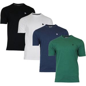 4-PackDonnay T-shirt (599008) - Sportshirt - Heren - Black/Wit/Navy/Forrest green (607) - maat XL