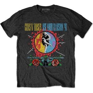 Guns N' Roses - Use Your Illusion Circle Splat Heren T-shirt - M - Zwart