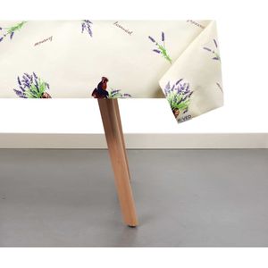 Raved Tafelzeil Lavendel  140 cm x  50 cm - Beige - PVC - Afwasbaar