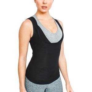 FitLife Sweat Shaper - Stimuleer Zweet Tijdens Sporten - Sauna Shirt - Afslank Shirt S/M - Dames – Zwart