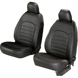 Pasvorm stoelhoezen set Ford Ranger 2012 t/m heden (voorstoelen) - Skai leer zwart