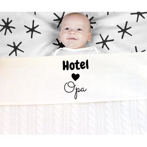 Ledikantlaken Baby | Hotel Opa | Laken Meyco wit | katoen | wit | 100 x 150 cm | Cadeau voor opa