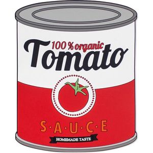 Balvi Onderzetter Magnetisch Tomato Sauce Siliconen Rood/wit