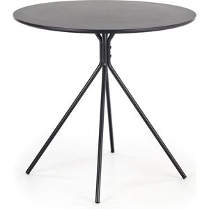 Ronde eettafel Fondi 80 cm breed in mat zwart