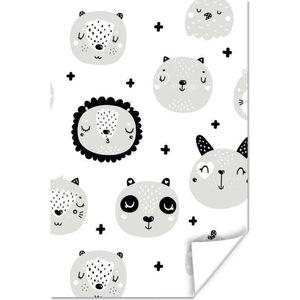 Poster Dieren - Kinderen - Leeuw - Jongens - Meisjes - Baby - Kindje - 80x120 cm - Poster Babykamer