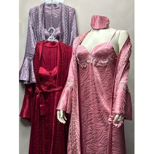 All-in-One Nightwear Collection - Dark Red