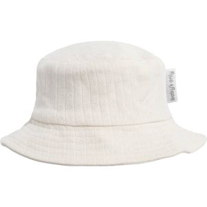 Baby's Only Zonnehoedje Dream - Vissershoedje voor jongens en meisjes - Baby bucket hat gemaakt van 100% ecologisch katoen - Cream - 3-6 mnd - GOTS