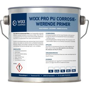Wixx PU Corrosiewerende Roestwerende Primer - 1L - RAL 7021 | Zwartgrijs