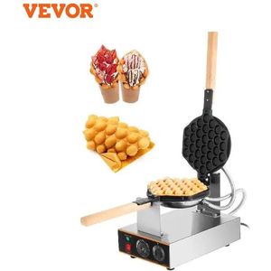 One stop shop - Elektrische Wafelijzer Machine - Wafelmaker - Poffertjespan - Poffertjesmaker - Bubble Wafelijzer – Roestvrijstaal - Wafel Bakken Machine - 1400W – 6 KG