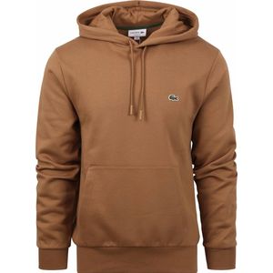 Lacoste heren hoodie sweatshirt - cookie lichtbruin - Maat: 3XL