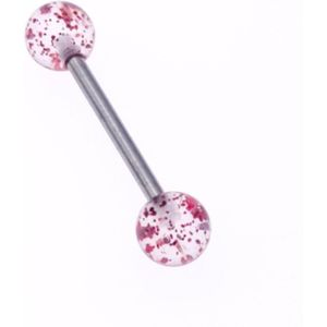 Tong Piercing - Glitter Rood