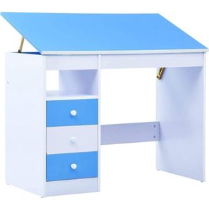 Medina Kindertekentafel/-bureau kantelbaar blauw en wit