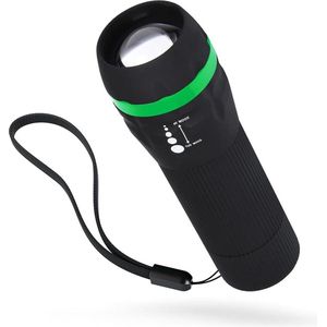 Kleine LED zaklamp op batterijen - Mini zaklamp met 60 lumen - Kindertaslamp voor kinderen met 110m lichtbereik - traploos scherpstelbaar - incl. batterij
