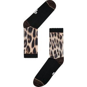 Sock my Feet - Dames - Sokken Sock My Leopard  - Zwart - 36-38