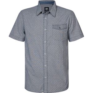 Petrol Industries - Heren All-over Print Overhemd Sunrider - Blauw - Maat L