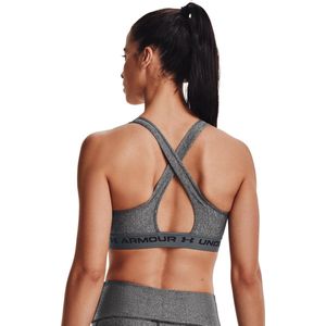 Under Armour Crossback Mid Heather Bra Sportbeha Dames - Maat XS