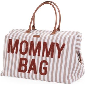 Childhome Mommy Bag® - Verzorgingstas - Stripes Collection - Nude/Wit