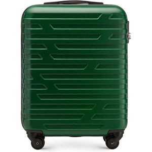 ABS handbagagekoffer, stabiele trolley, reiskoffer, 54 x 39 x 23 cm, 2,8 kg, 38 liter, zwart, groen