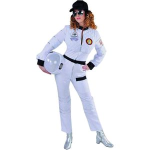 Magic By Freddy's - Science Fiction & Space Kostuum - Gaan Als Een Raket Astronaut - Vrouw - Wit / Beige - XL - Carnavalskleding - Verkleedkleding