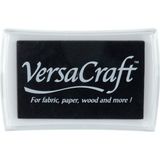 Versacraft Versa craft VK-182 real black zwart pigment inktkussen inkt voor papier stof krimpfolie klei hout porselein leer etc.