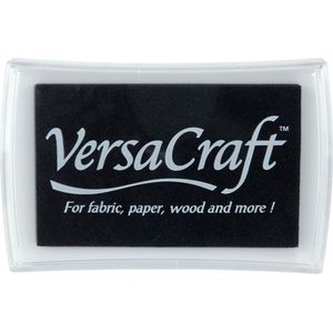 Versacraft Versa craft VK-182 real black zwart pigment inktkussen inkt voor papier stof krimpfolie klei hout porselein leer etc.