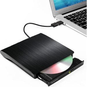 Externe DVD Speler en Brander voor Laptop & Macbook - DVD/CD - Met USB 3.0 en USB-C adapter - Optische drive - Plug & Play