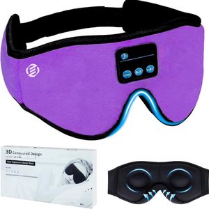 Equivera Slaapmasker Bluetooth - Slaap Koptelefoon - Hoofdband met Speakers - Mannen en Vrouwen - Slaapmasker met Speakers - 100% Verduisterend - Incl. White Noise en Binaural Beats