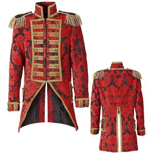 Widmann - Middeleeuwen & Renaissance Kostuum - Royale Frackjas Parade Rood Man - rood - Large - Halloween - Verkleedkleding
