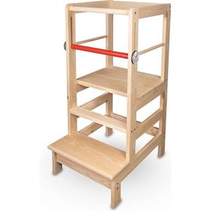 Leertoren voor kinderen vanaf 12 Maanden | Educatieve toren | Keukentoren | Hulptoren | Montessori | 3 niveaus van regulering | Learning Tower K03