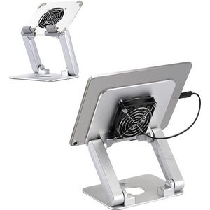 Laptop Standaard met Koeler - Verstelbaar - Laptop tafel Koeling - Bureau Houder met Ventilator - tot 17 Inch - Geschikt voor: Notebook / Apple Macbook / E-Reader / iPad / Tablet
