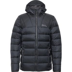 Jack Wolfskin - Heren Jas winter Nebelhorn Down Hooded Jacket - Zwart - Maat XL