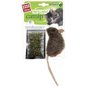 GiGwi kattenspeelgoed GIG REFILLABLE CATNIP Muis 15 cm