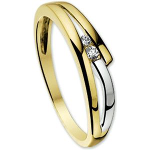 The Jewelry Collection Ring Zirkonia - Goud