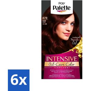 Poly Palette - Haarverf - Mahonie 878 - 115ml - Voordeelverpakking - 6 stuks