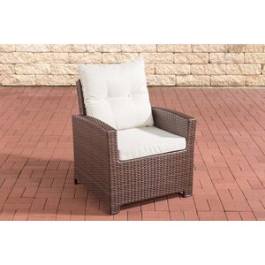 Tuinstoel deluxe - Weerbestendig - Loungestoel look - Wicker - Bruin - Tuinstoelen set van 1