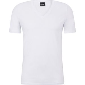 HUGO BOSS Motion stretch T-shirt slim fit (1-pack) - heren T-shirt V-hals - wit - Maat: S