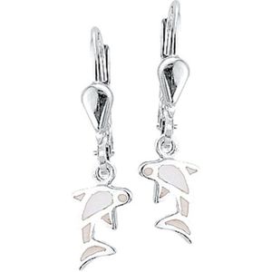 YO&NO - Oorbellen - Zilver - Oorhangers - Dolfijn - Brisur haak - 20mm - 6,7mm - Kinderen - Zilver 925